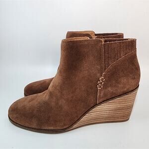 Lucky Brand Zorla Brown Suede Ankle Boots Women's Size 8.5 M NWT